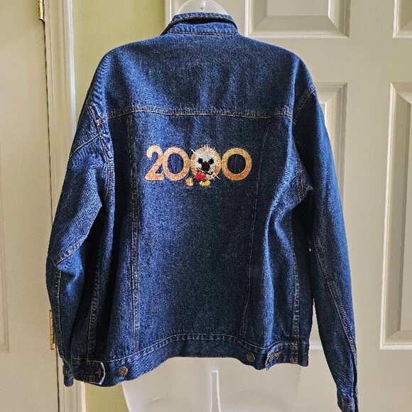 Vintage The Disney Store Mickey Mouse 2000 Denim Button Up Jacket Size Small - Picture 1 of 12